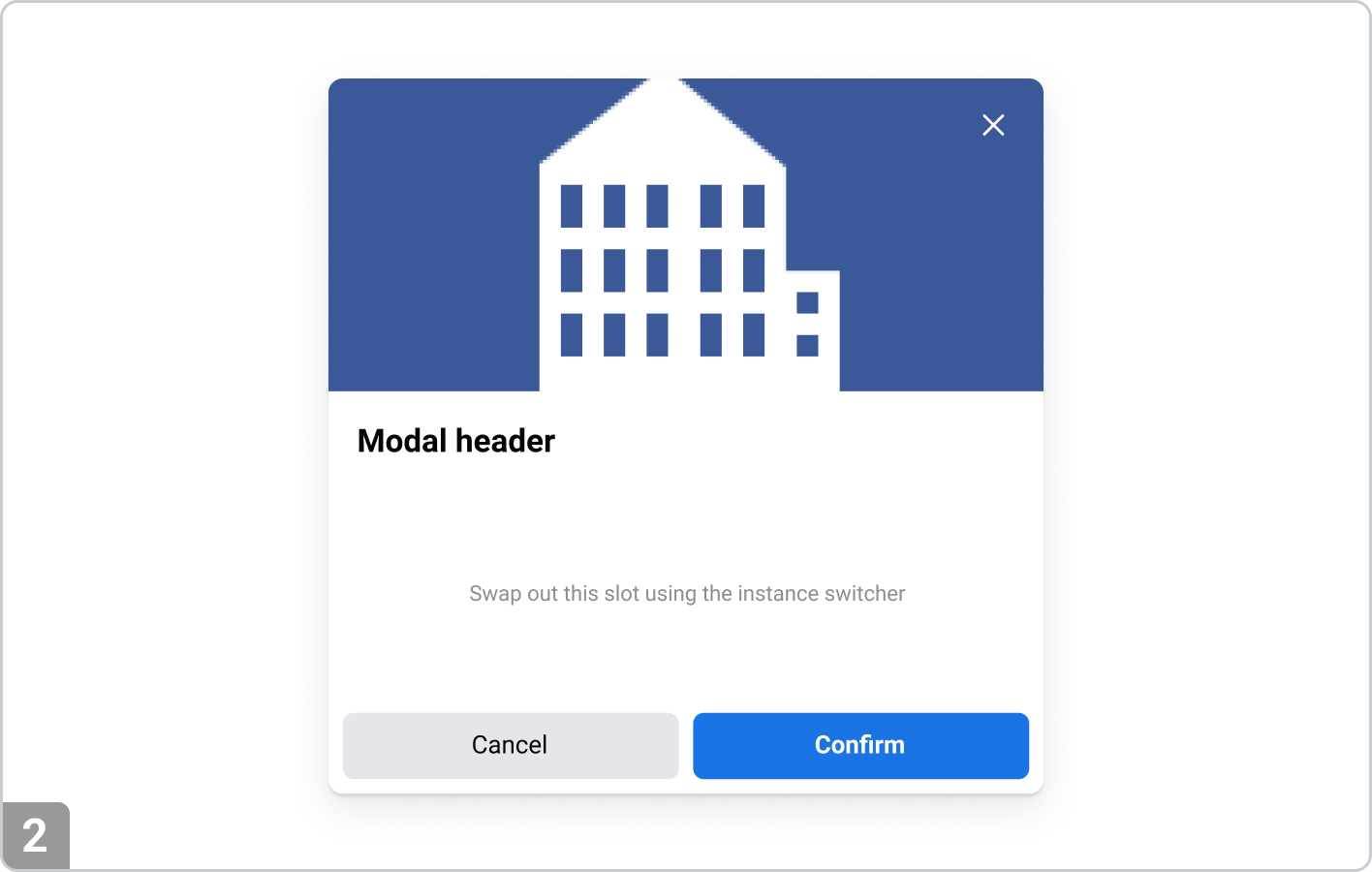 Example of a modal with a thumbnail image