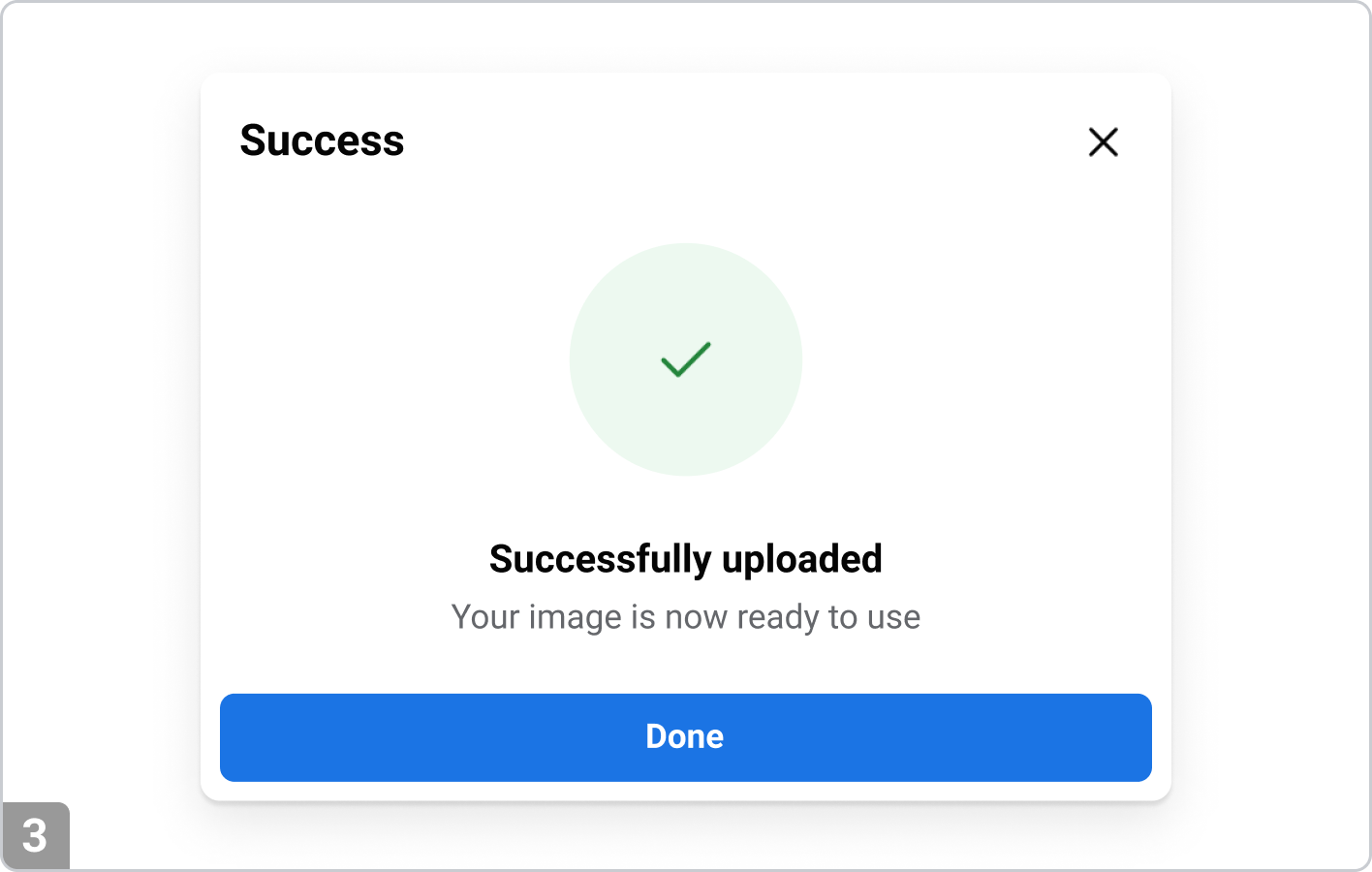 Example of a message modal