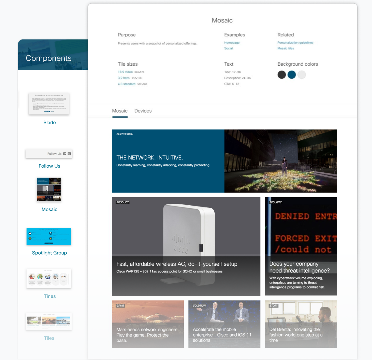 Image of component detail pages